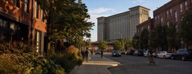 Corktown streets near Michigan Central in Detroit